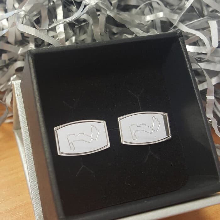 Bespoke Singapore Track Sterling Silver Cufflinks