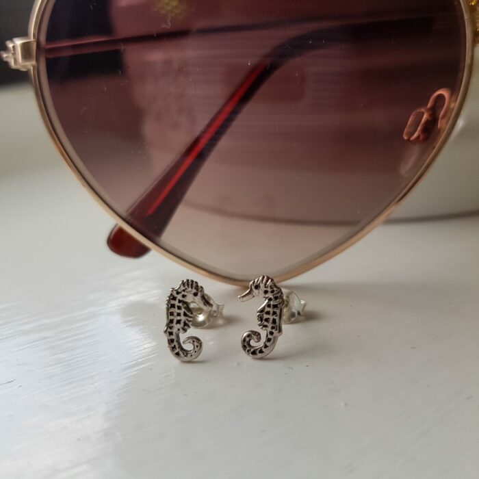 Little Seahorse Sterling Silver Studs - Image 2