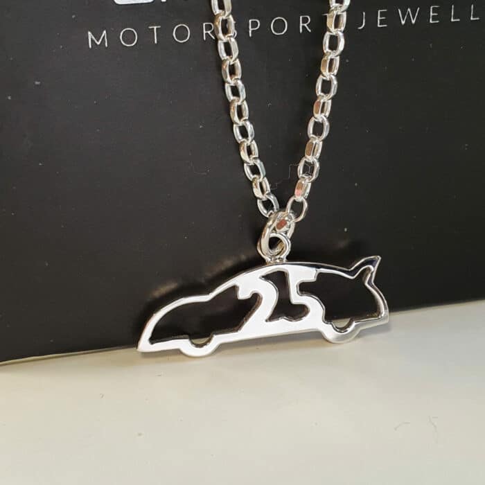 Bespoke BTCC Inspired Car Necklace with Number 25