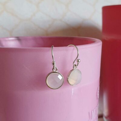 Single Magical Moonstone Drop Earrings in Sterling Silver