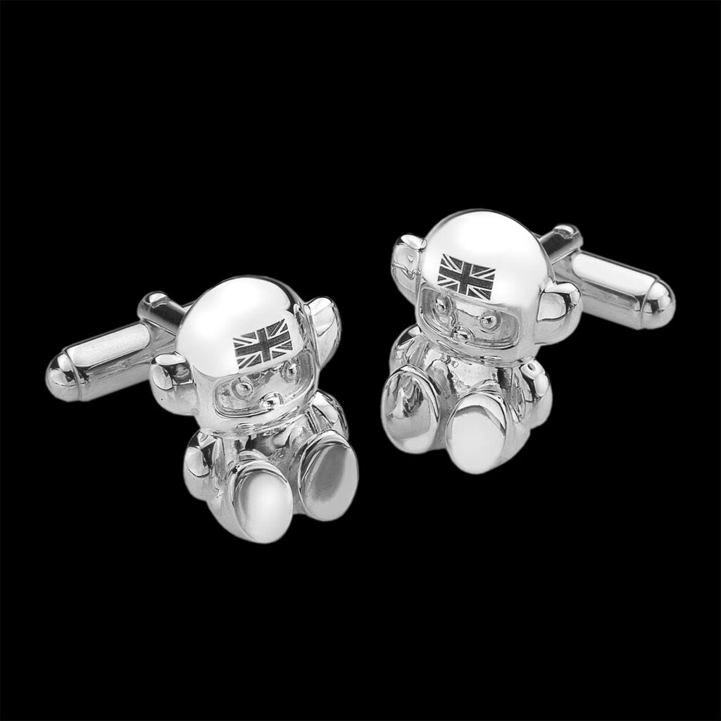 Hesketh Bear Cufflinks in Sterling Silver