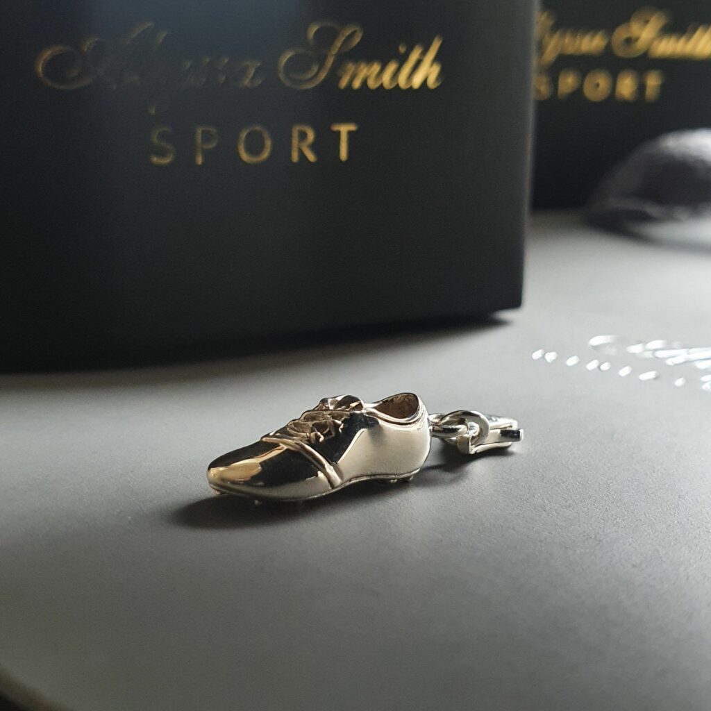 Miniature Football Boot Charm in Sterling Silver