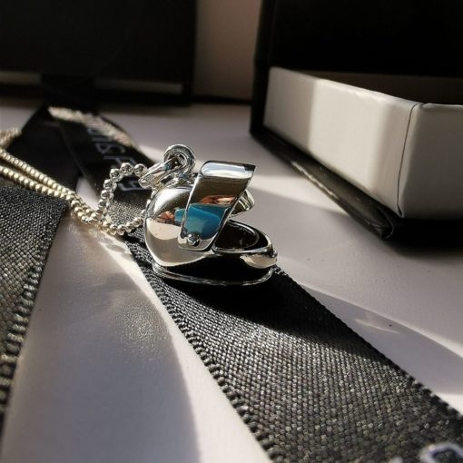 Moving Helmet Necklace in Sterling Silver - Image 3