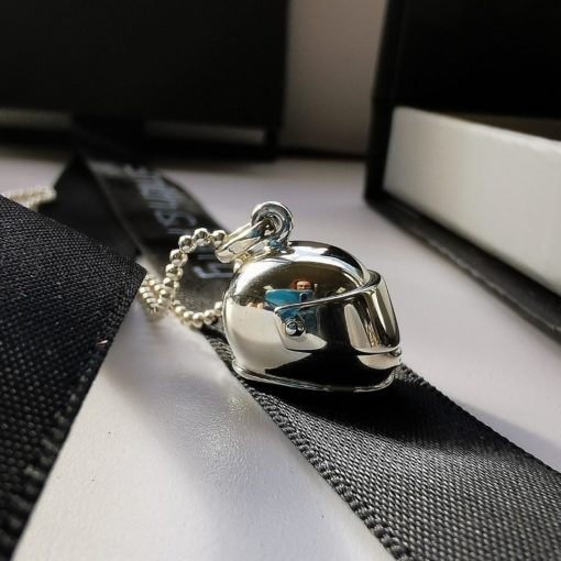 Moving Helmet Necklace in Sterling Silver - Image 2
