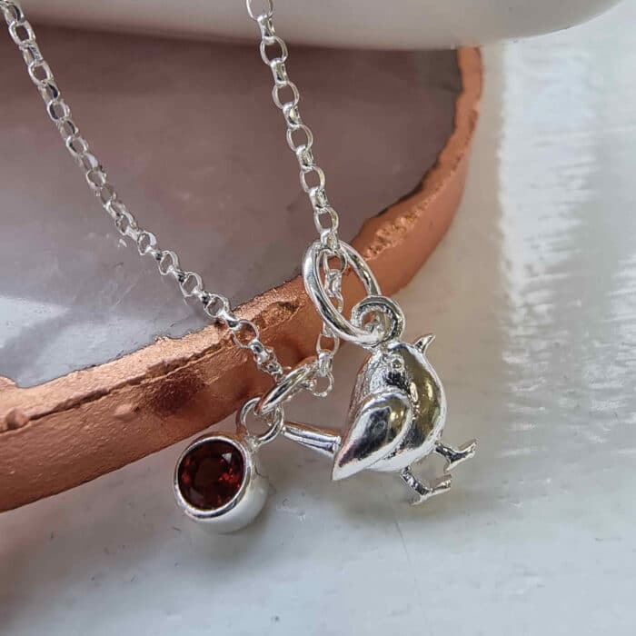 Teeny Mr. Robin Necklace in Sterling Silver *limited edition* - Image 5
