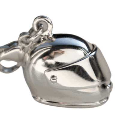 Moving Helmet Charm in Sterling Silver