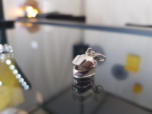 Moving Helmet Charm in Sterling Silver - Image 2