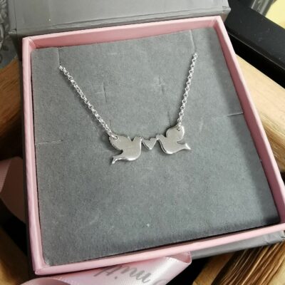 ‘Love Doves’ Necklace in Sterling Silver