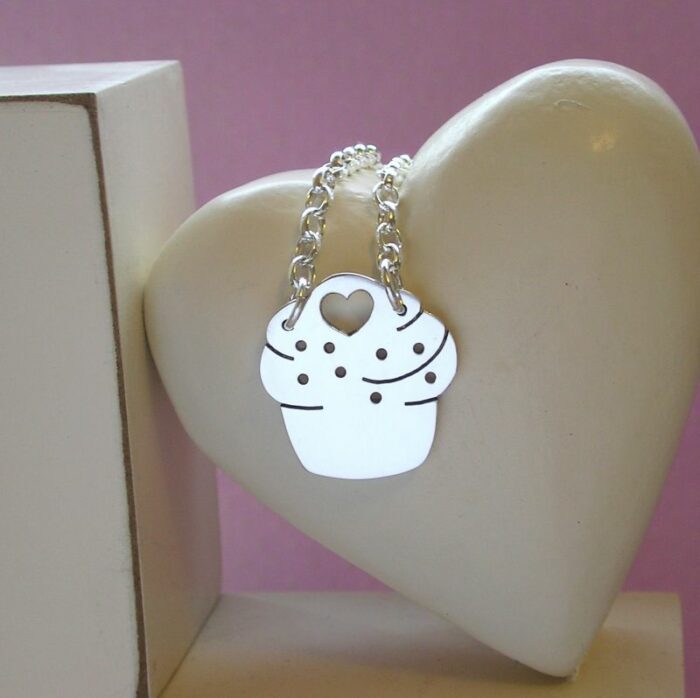 Bespoke Silver Cupcake Necklace