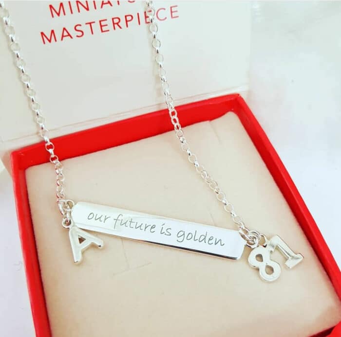 Bespoke Sterling Silver 'Future is Golden' Necklace