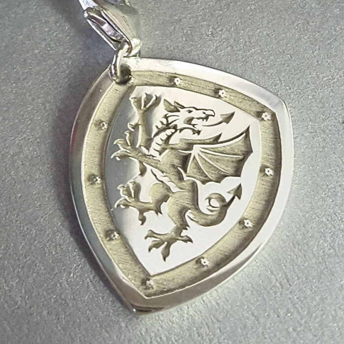 Bespoke Sterling Silver Welsh Emblem Inspired Charm - Image 2