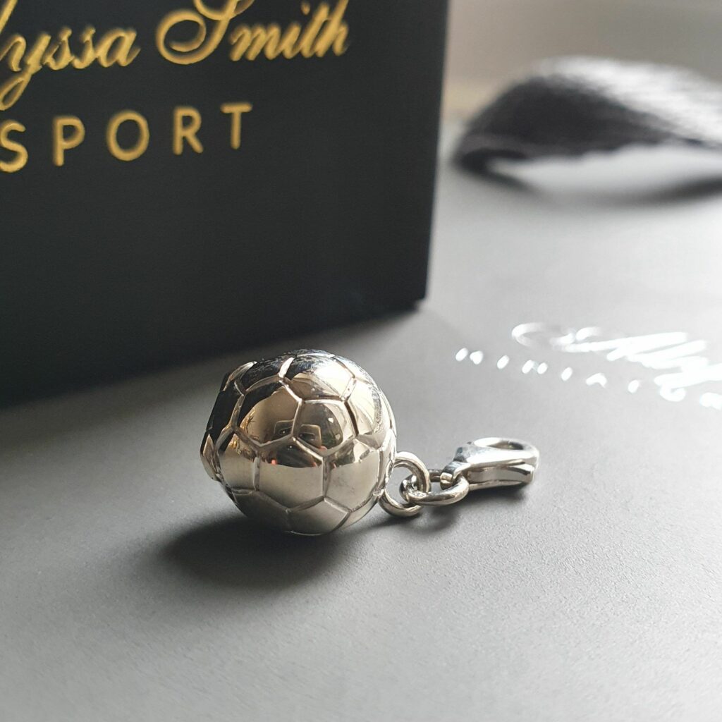 Opening Football Locket Charm in Sterling Silver