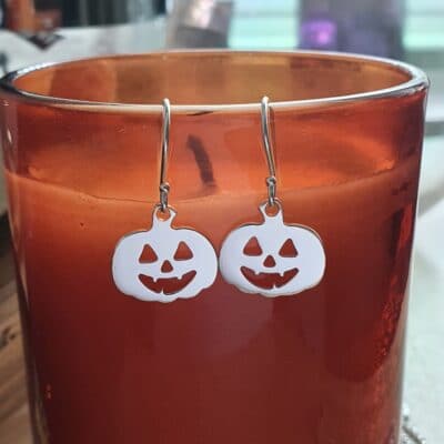 Little Pumpkin Drop Earrings in Sterling Silver