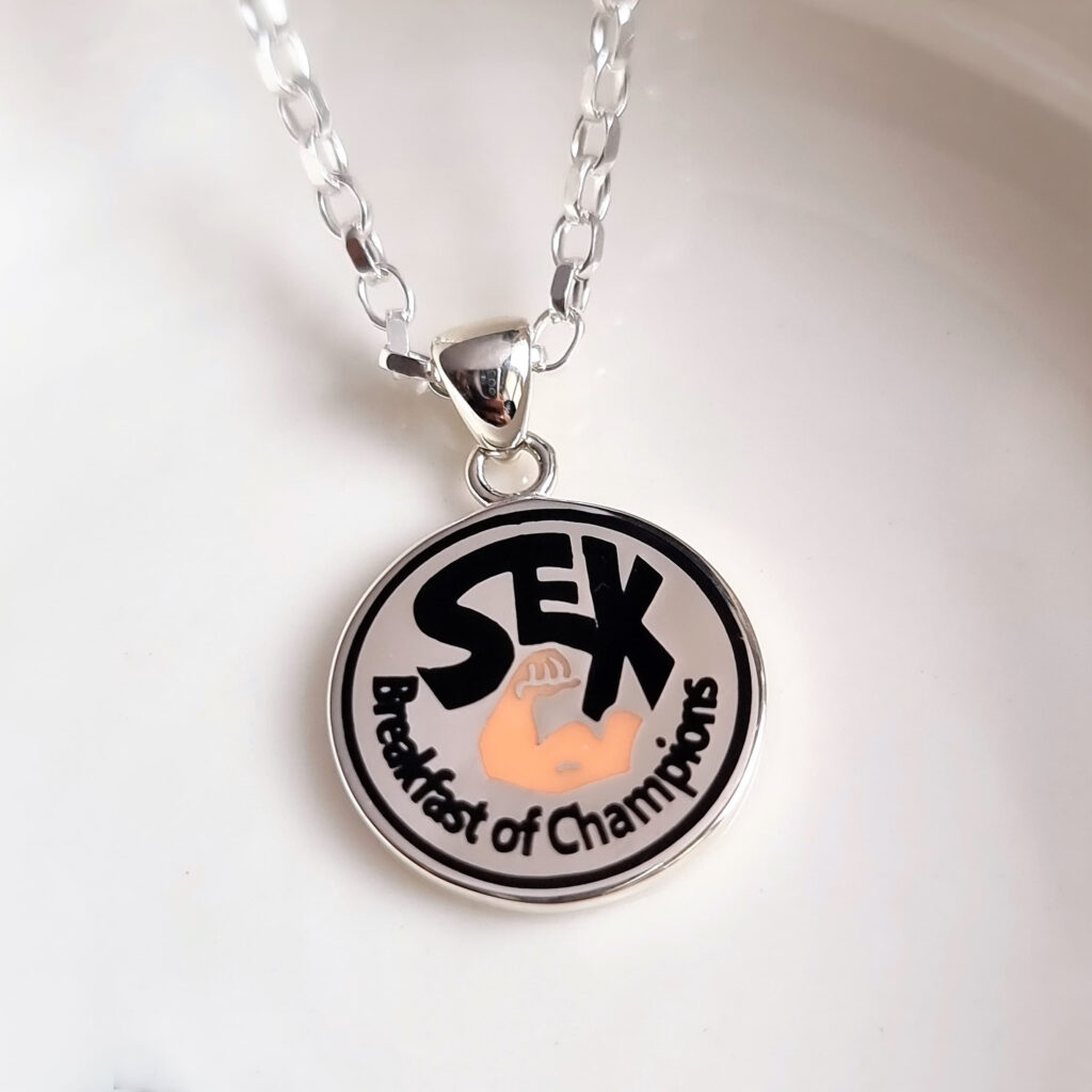 Breakfast of Champions Unisex Neck Chain in Sterling Silver