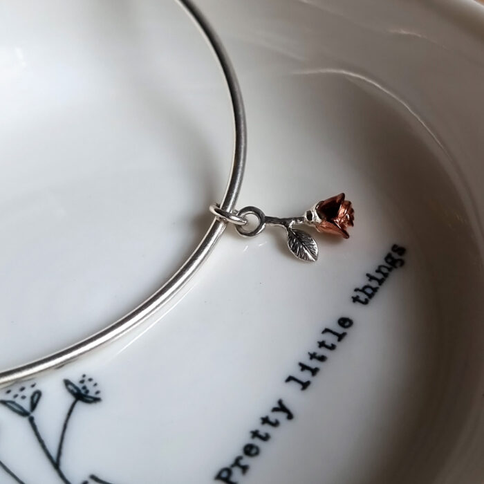 Eternal Rose Bangle in Sterling Silver - Image 2