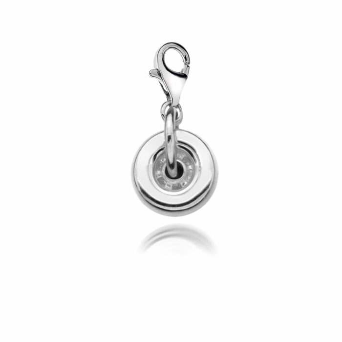Spinning Tyre Charm in Sterling Silver 