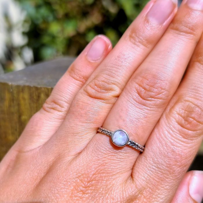 Rainbow Moonstone Ring, Boho Sterling Silver Ring for Women, Statement Ring,  Big Stone Gemstone, Bohemian Jewelry - Etsy
