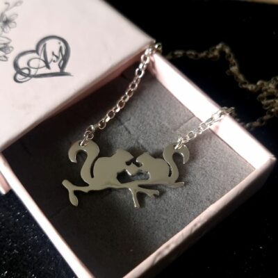 Squirrel Nutkin Necklace on Chunky Sterling Silver Chain- Original Sample