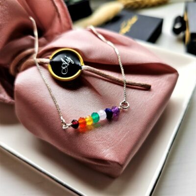 Healing Chakra Gemstone Necklace in Sterling Silver