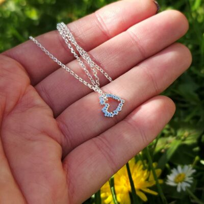 Tiffany & Co Platinum Diamond Heart Love Mini Pendant Necklace