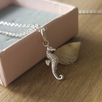 Gorgeous Seahorse Necklace in Sterling Silver