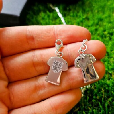 Special Edition Lionesses Football Shirt Charm in Sterling Silver