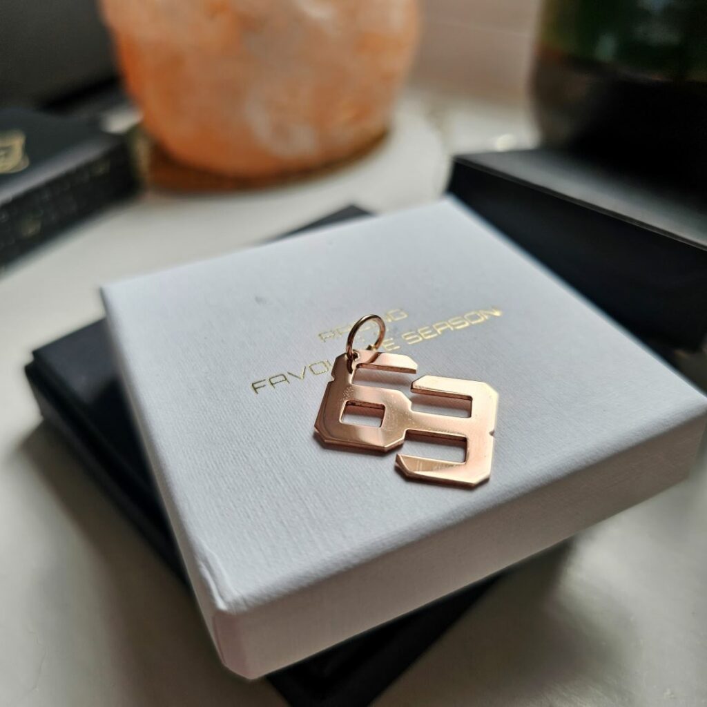 Large Racing Number 63 Copper Edition Pendant - No Chain
