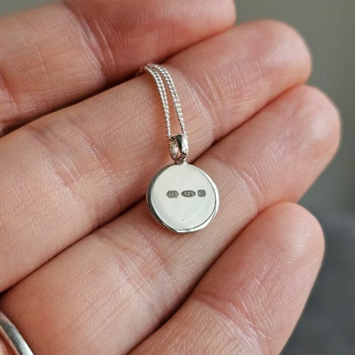 Simple Triple Hallmarked Disc Necklace in Sterling Silver - Image 2