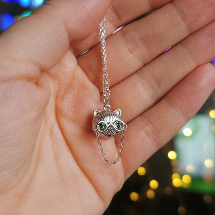 Grumpy Cat Emerald City Sterling Silver Necklace