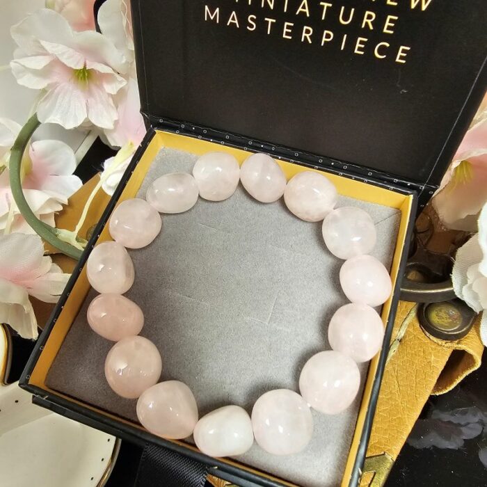 Gemstone Stretchy Bracelet- Rose Quartz