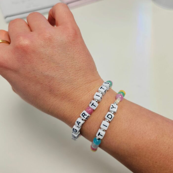 'Tidy' Gavin and Stacey Rainbow Selenite and Sterling Silver Stretchy Bracelet - Image 3