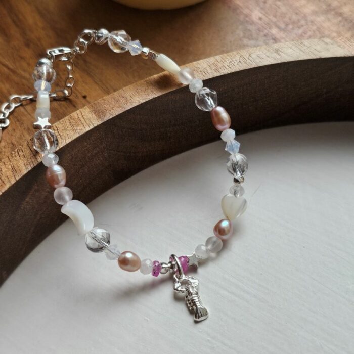 Lobster Love Sterling Silver Multi Pink Bracelet- Limited Edition - Image 3