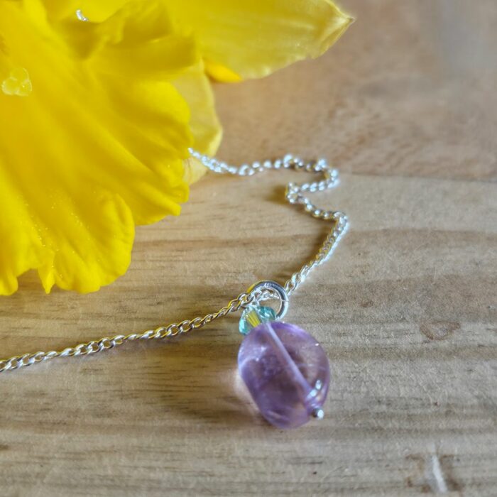 Springtime Blooms 10 - Beautiful Amethyst Nugget Bracelet in Sterling Silver