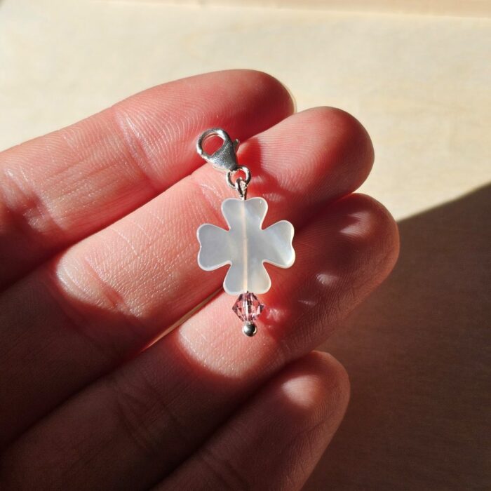 Springtime Blooms 14- Mother of Pearl Clover and Silver Charm - Image 2