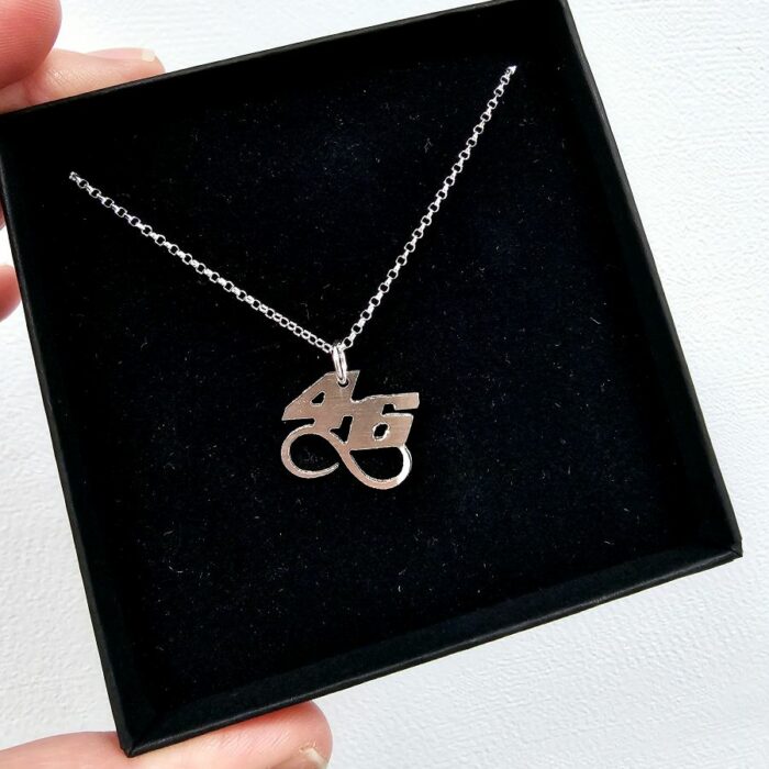 Valentino Rossi Inspired Infinity 46 Necklace in Sterling Silver