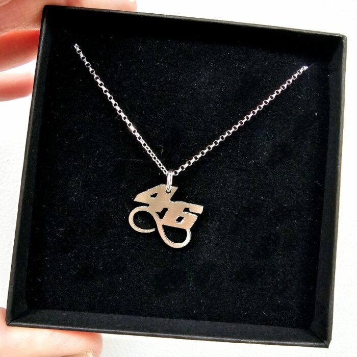 Valentino Rossi Inspired Infinity 46 Necklace in Sterling Silver - Image 2