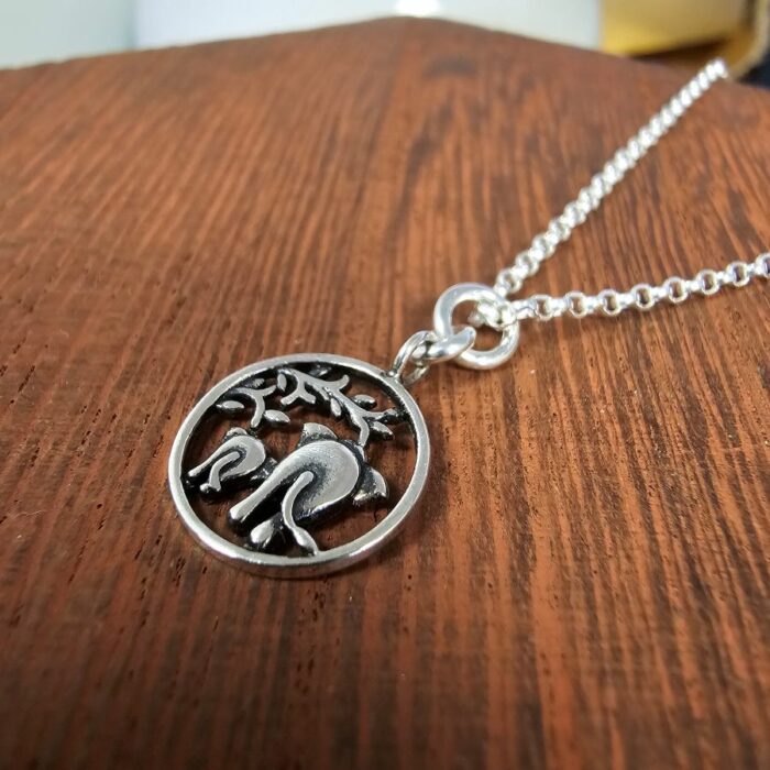 Mummy and Baby Elephant Necklace in Sterling Silver - Limited Edition