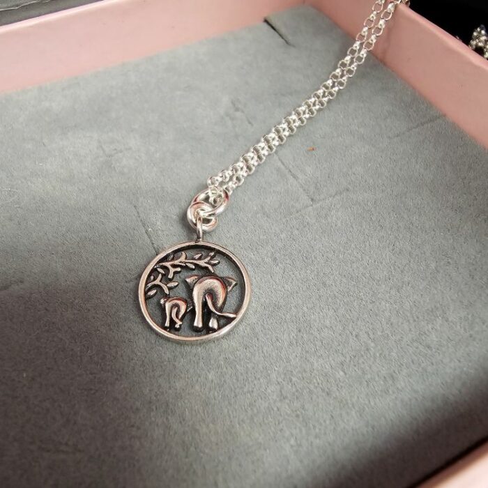 Mummy and Baby Elephant Necklace in Sterling Silver - Limited Edition - Image 3