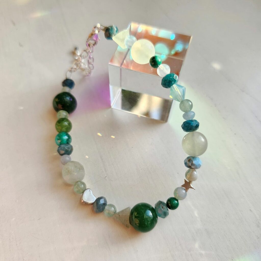 Springtime Blooms 27 - Awakening Spring Green Sterling Silver Bracelet