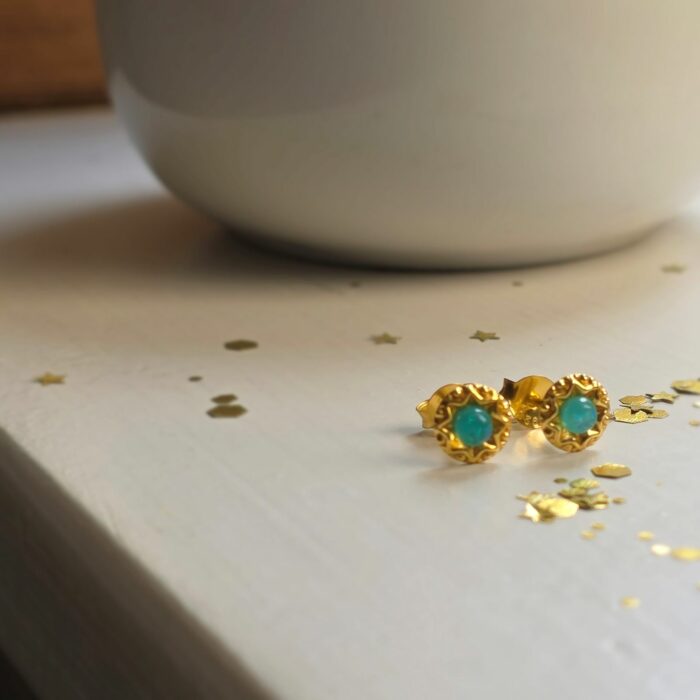 Cleopatra's Treasure Golden Opal Studs - Image 3