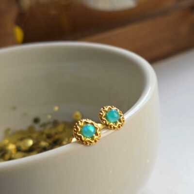 Cleopatra's Treasure Golden Opal Studs