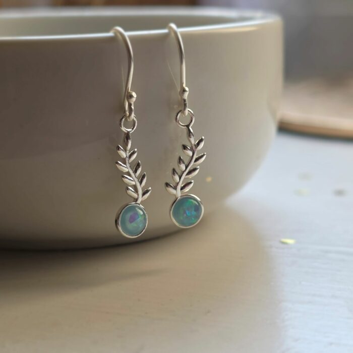 Opal Tree Drop Earrings - Image 3