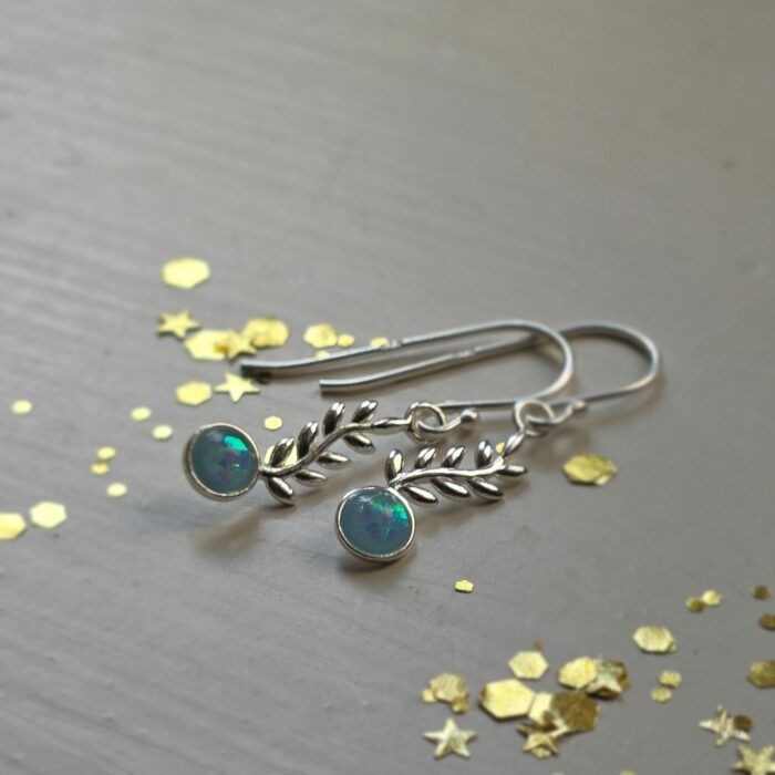 Opal Tree Drop Earrings - Image 4