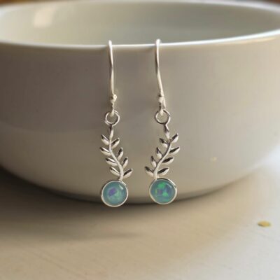 Opal Tree Drop Earrings