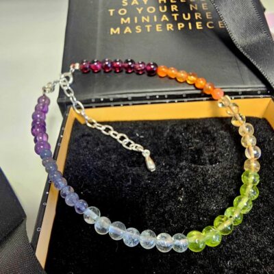 Healing Chakra Gemstone Bracelet in Sterling Silver
