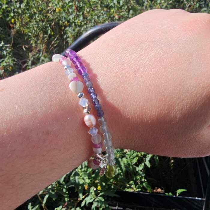 Healing Chakra Gemstone Bracelet in Sterling Silver - Image 3