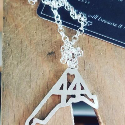 Lewis Hamilton Mexico 44 Necklace in Sterling Silver