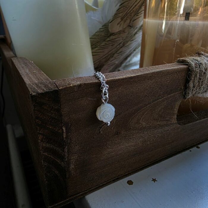 Mother of Pearl Eternal Rose Necklace - Image 4