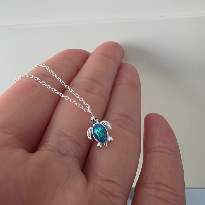 Sparkling Sea Turtle Opal Necklace- May 2025 Special Buy - Image 2