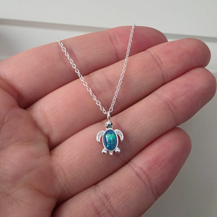 Sparkling Sea Turtle Opal Necklace- May 2025 Special Buy - Image 3
